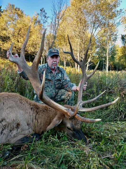 Rory with bull elk